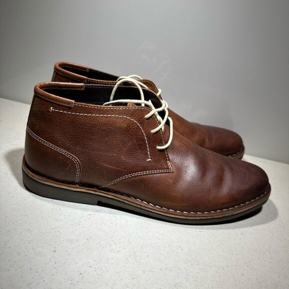 New Kenneth Cole Reaction Mens Desert Sun Solid Formal Chukka Boots Size 10,5 - Picture 2 of 8